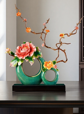 花开富贵铜摆件高端大气乔迁好礼