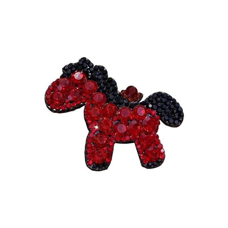 新年喜庆红色满钻小马发夹女高级感侧边碎发刘海bb夹头饰发卡新款,淘宝优惠券,粉丝福利购,淘宝优惠卷