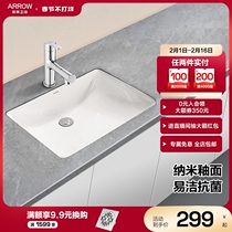 Arrow-card toilet square ceramic floor washbasin Wash Basin Balcony Terrace Basin Small Size Floor Washbasin Washbasin