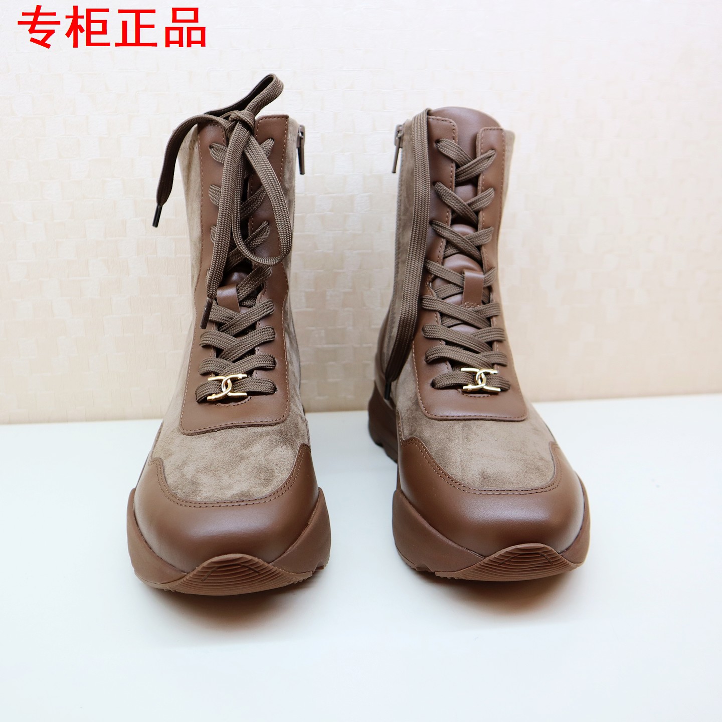 Tigrisso蝶愫2025冬蹀愫厚底增高马丁靴短靴瘦瘦靴女靴TA65721-51 - 图0