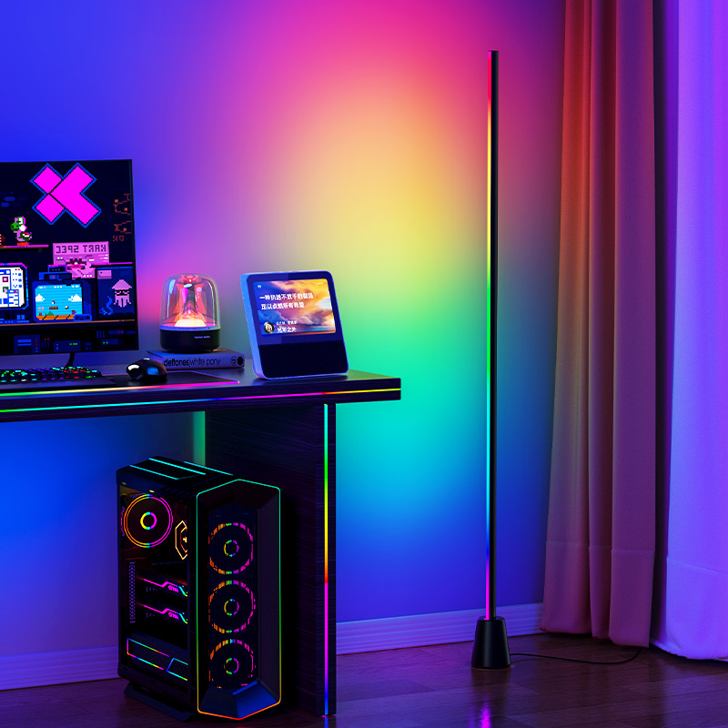 RGB拾音灯智能落地氛围灯音乐律动声控音频节奏电竞房卧室墙角灯-图2