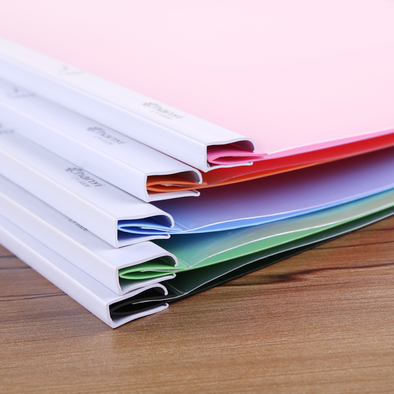 创易A4旋转文件夹抽杆夹拉杆夹加厚报告夹彩色试卷夹装订夹时尚创意办公用品资料夹学生用简历夹子插页10个装 - 图3