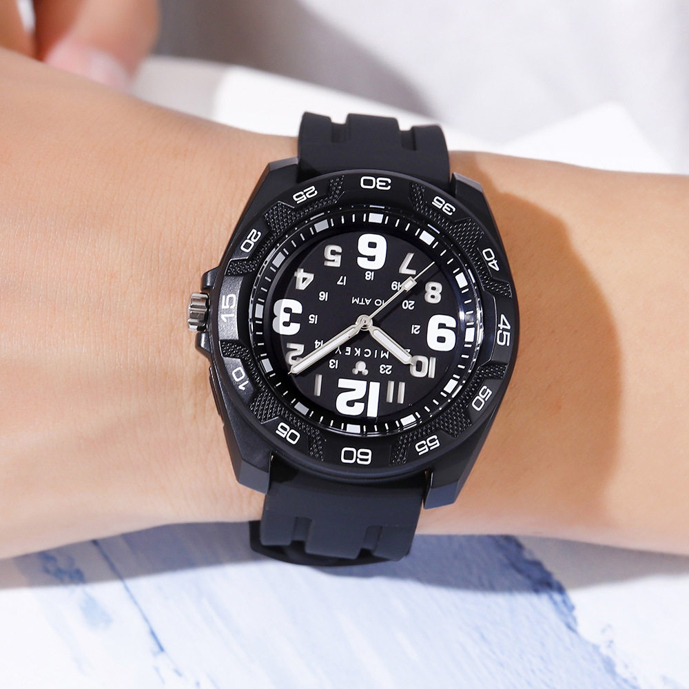 迪士尼手表男中学生时尚潮流防水夜光初中高中生个性休闲大气男表