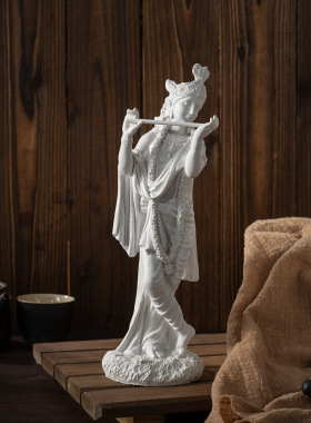 跨境印度克里希纳神像佛像装饰摆件东南亚家居办公室树脂工艺品