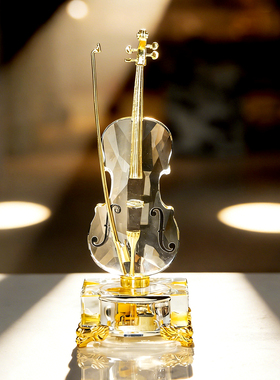 柏梵艺术水晶八音盒装饰摆件