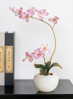 柏梵新中式全铜花中君子摆件