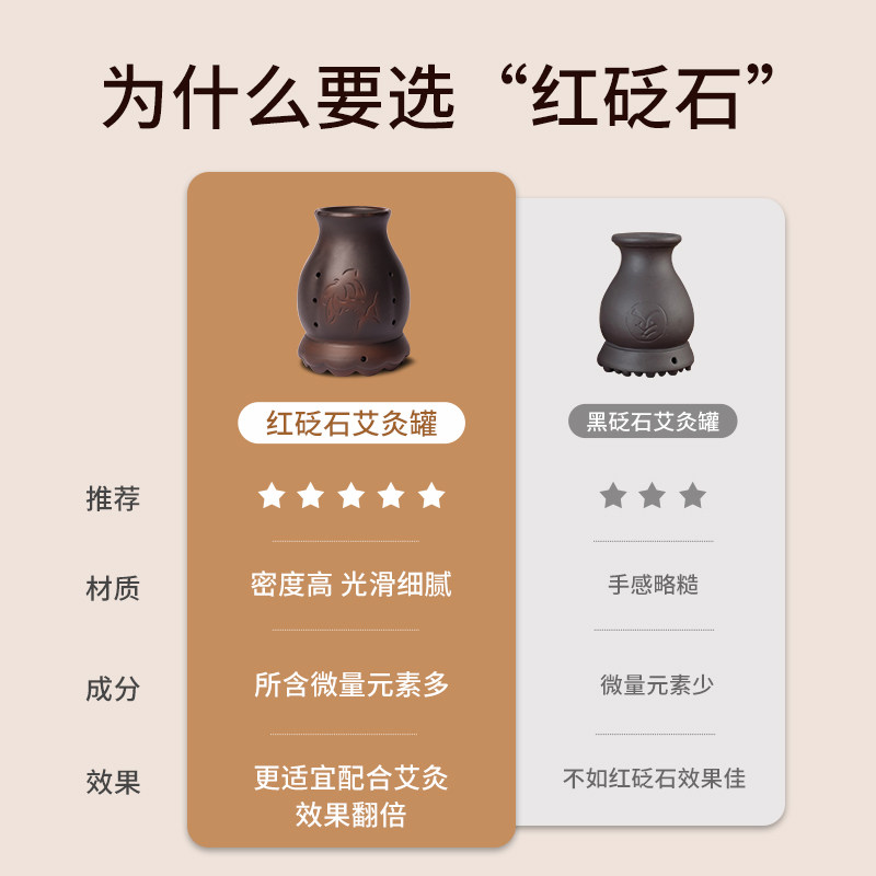 蕲郎中红砭石艾灸罐中医专用刮痧一体杯器具美容院面部头疗火龙罐,淘宝优惠券,粉丝福利购,淘宝优惠卷
