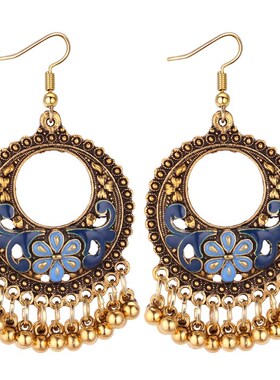 Vintage Hollow Flower Pattern Women Tassel Earrings Gifts