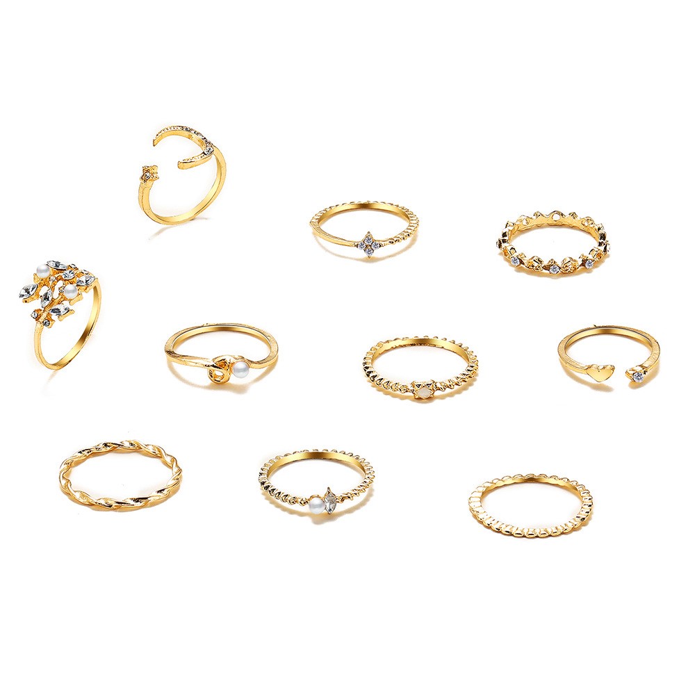 Cross-border rings 1/set love retro women's joint ring戒指女 - 图3