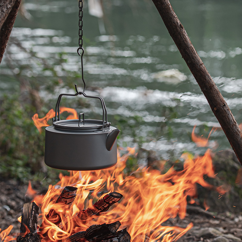 挪客轻量钛烧水壶户外露营野营便携式茶壶野外煮水壶 - 图2