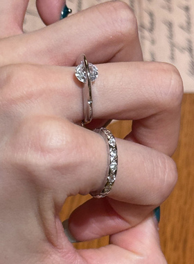 S925纯银孤独星球锆石戒指女高级