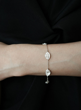 S925纯银新中式复古织纹手链女款