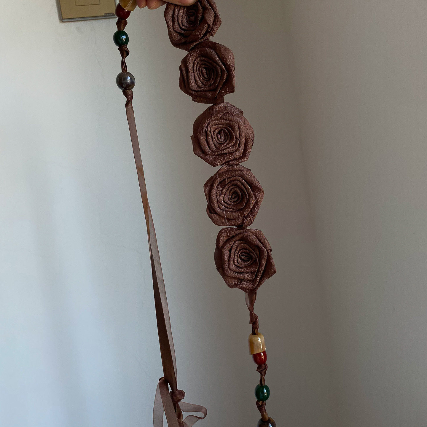 波西米亚编织玫瑰花串珠腰带配裙子装饰吊带连衣裙腰链旅游配饰品,淘宝优惠券,粉丝福利购,淘宝优惠卷