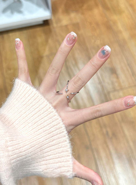 S925纯银中古镶钻四芒星戒指小众