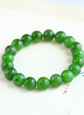 和田玉手链碧玉女款手串