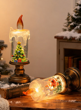 【飘雪圣诞夜】圣诞节氛围感装饰品创意蜡烛灯飘雪花灯圣诞节礼物