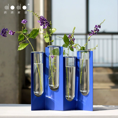 Dodo Cave Home Creative Flower полка Klein Blue Art Swing Putch, легкая роскошная вставка цветочная подставка может двигаться