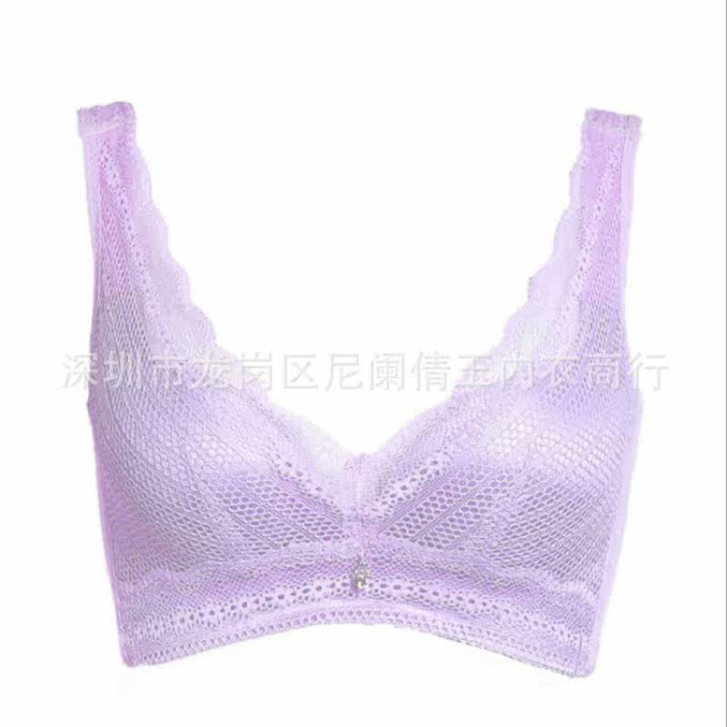 水晶之恋深v聚拢蕾丝美背内里文胸 别样娇文胸