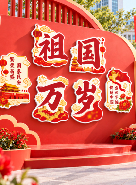 【国庆主题墙贴】网红打卡墙装饰
