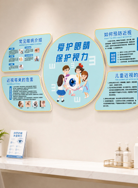 【眼镜店墙面装饰】科普宣传海报