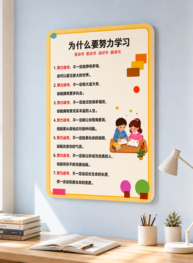 【家规家训墙贴】学习好习惯标语