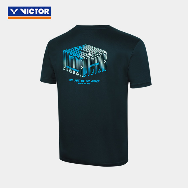 VICTOR Victory Victor badminton uniform for men and women, sports casual and comfortable knitted short-sleeved T-shirt T-55010