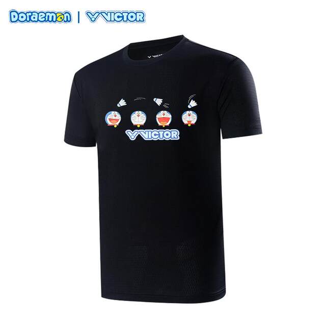 Victor Victory 2025 Doraemon joint new badminton clothing children's sports summer easy-drying T-501JR