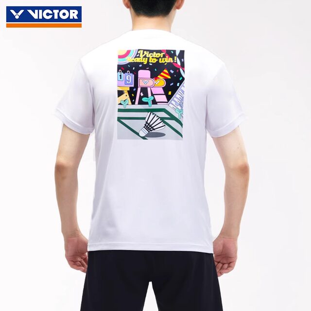 VICTOR Victory Badminton Wear Training Series Unisex Knitted Sports T-shirt for Men and Women T-50034
