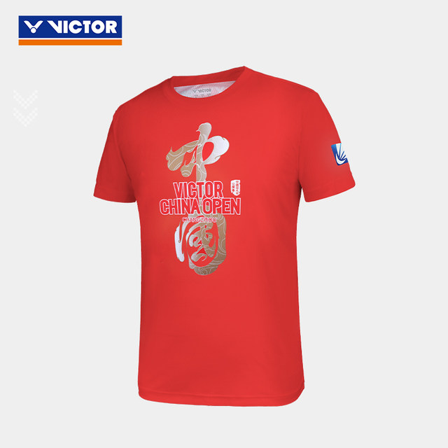 VICTOR Victory Victor Badminton Wear 2025 China Open Series Sports Short Sleeve T-Shirt TCO2501