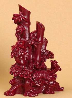 朱砂摆件紫金砂节节高升富贵招财树家居家用客厅摆件办公工艺品