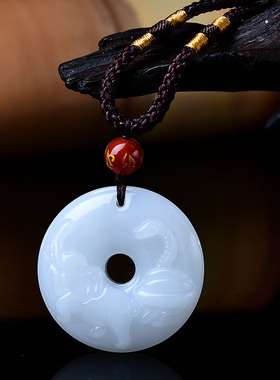 祥安灵阁鸿运相依吊坠和田玉属牛2026年吉祥物男女生肖牛佩戴挂件