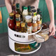 Rotating spice rack kitchen storage supplies for home use