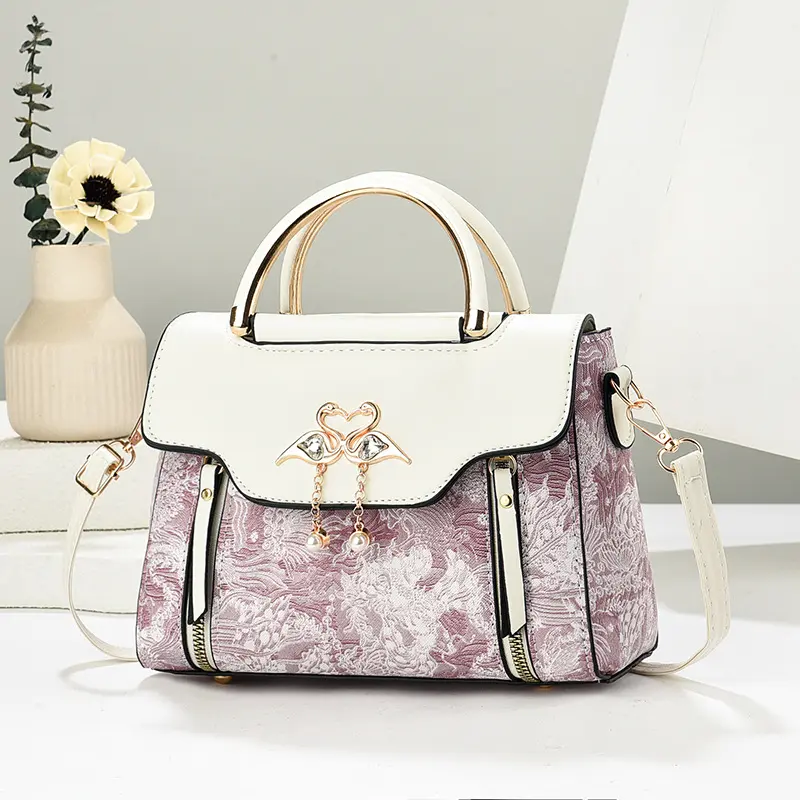 女包包2025新款时尚简约百搭撞色高级感洋气小方包手提单肩斜挎包,淘宝优惠券,粉丝福利购,淘宝优惠卷