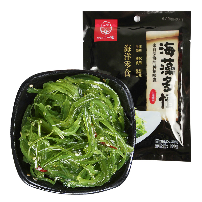 十三姨【海藻多情199g*2袋】即食裙带菜丝日本料理中华海草 - 图3