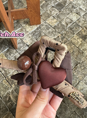 【实拍】高级感早秋酒红爱心卡其波点发抓大号鲨鱼夹韩系发饰发夹
