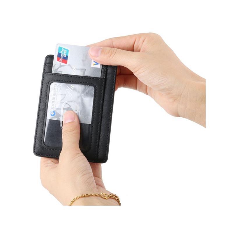 Slim RFID Blocking Leather Wallet Credit ID Card Holder Purs - 图1