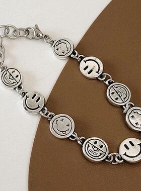 Steampunk Jewelry Woman Stainless Steel Luxury Bracelet Smil