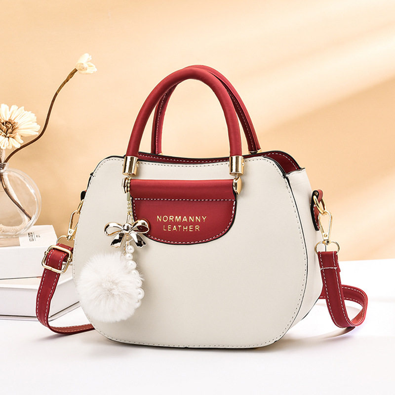 包包2022新款中年妈妈包韩版小众潮春夏撞色手提包女单肩斜挎包,淘宝优惠券,粉丝福利购,淘宝优惠卷