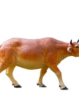 仿真牛雕塑水牛玻璃钢农耕动物大摆件牧童骑黄牛模型户外园林景观