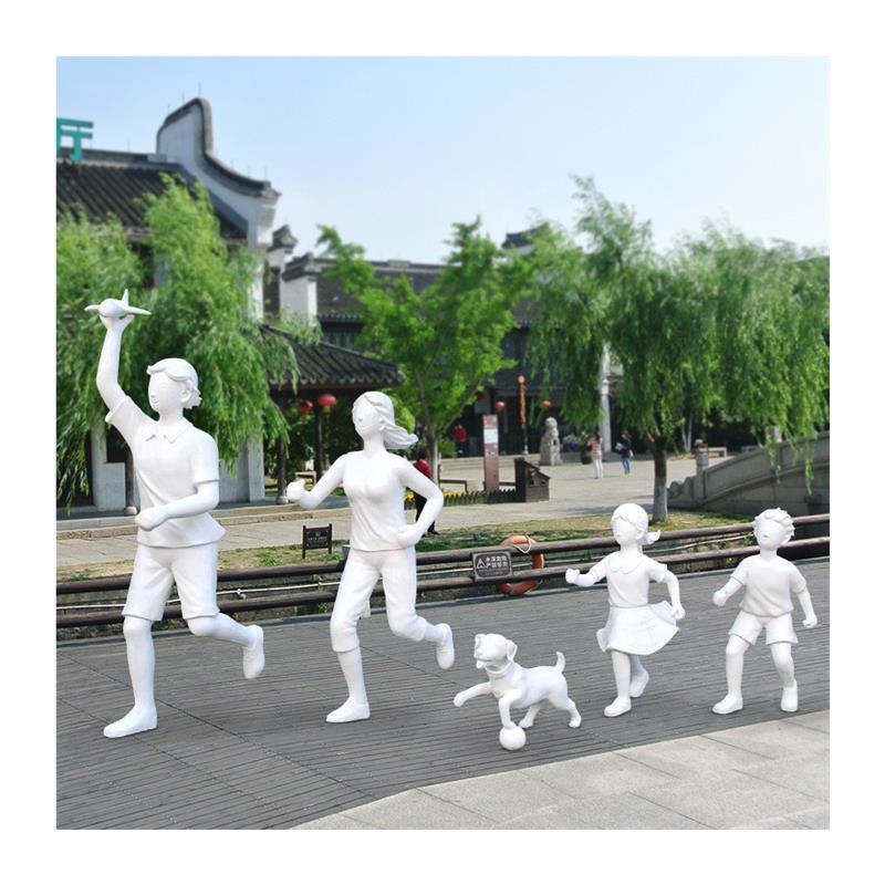 户外抽象人物雕塑广场学校草坪售楼部装饰玻璃钢现代天使舞蹈摆件 - 图3