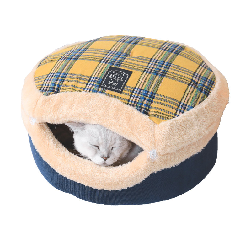 铜锣烧夹心猫窝冬天保暖封闭式可拆洗两用猫房子四季通用猫屋猫窝,淘宝优惠券,粉丝福利购,淘宝优惠卷