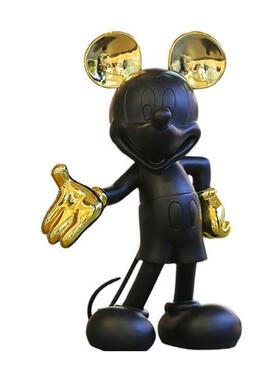 米老鼠落地大摆件卡通米奇玻璃钢雕塑创意家居玄关轻奢简约装饰品