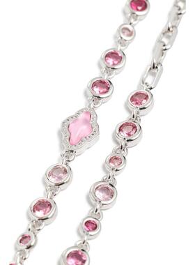 代购Kendra Scott女士项链精致优雅简约时尚银色粉色宝石