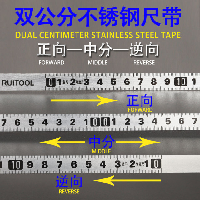 Can be pasted with scale ruler white blue continuum strip sticker self-adhesive 2 meters 3 meters 4 meters 5 meters 10 meters more than models