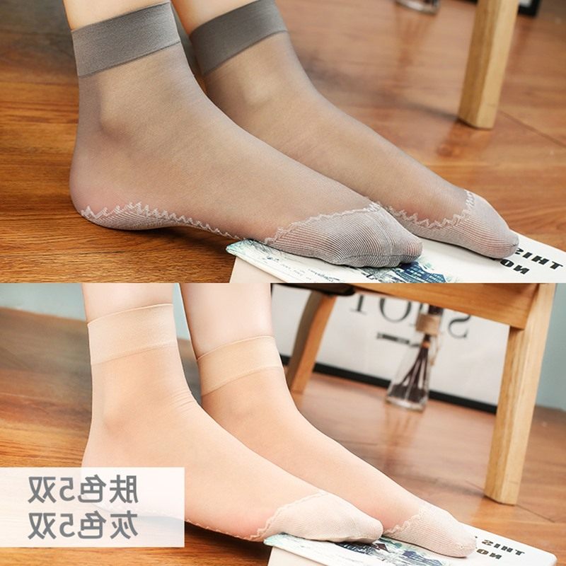 黑色女短弹力丝耐磨松口丝祙子丝袜 美笠短袜/打底袜/丝袜/美腿袜