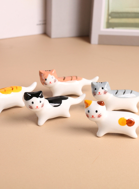 可爱陶瓷摆件餐桌筷子托