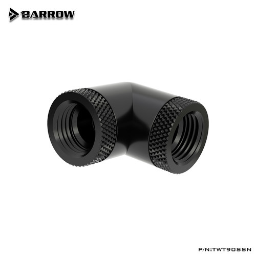 Barrow G4/1 黑/亮银 90度双内牙双旋转转接座 弯头TWT90SSN - 图0