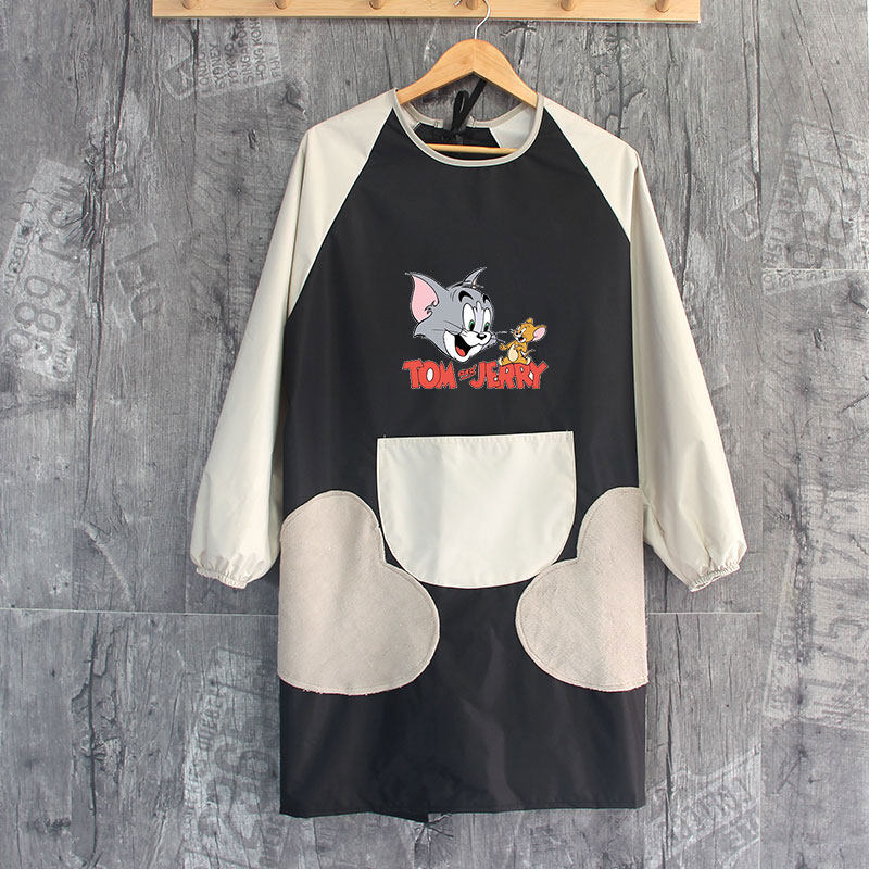 围裙家用厨房可爱日系女定制男士工作服大成人防水油长袖罩衣水产,淘宝优惠券,粉丝福利购,淘宝优惠卷