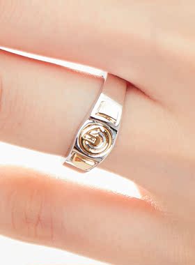 tripletipsy空白键拼色戒指