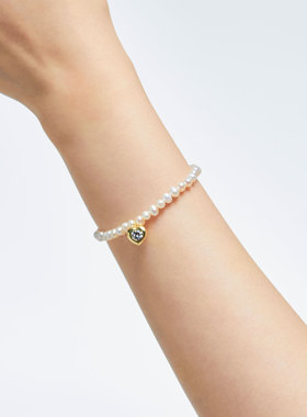 蜜桃珍珠手链优雅简约高级两用